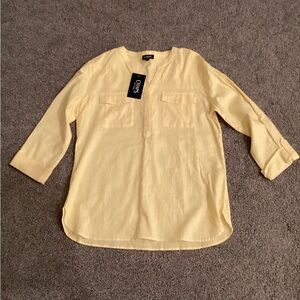 Chaps Light Yellow Women's Blouse